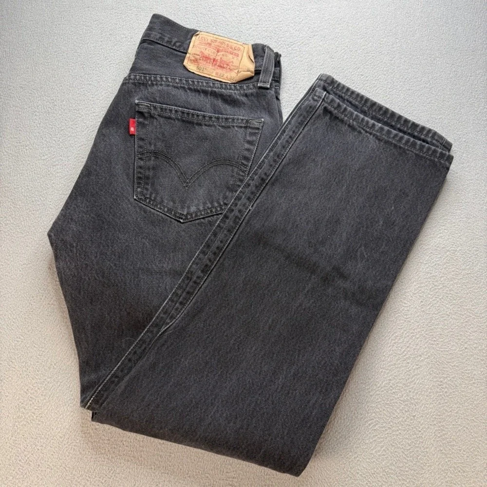 Levi 501 XX Jeans Original Straight 32x32 (FIT 30x30) Black Y2K Retro Grunge
